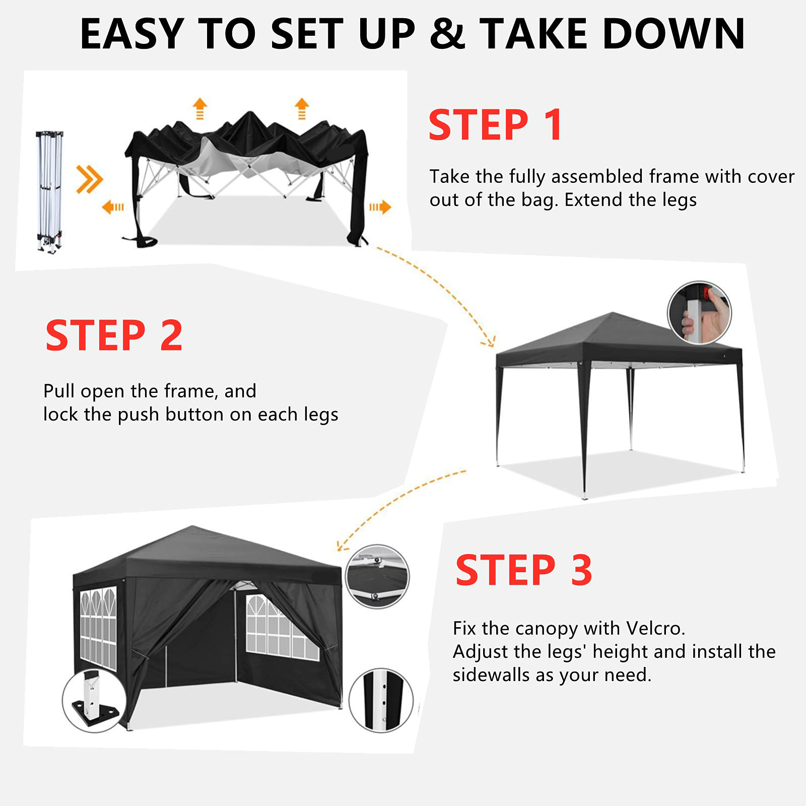 Tenda Kanopi Pop-up 10x10FT, G - Outdoor Sports Center ulasan dan harga